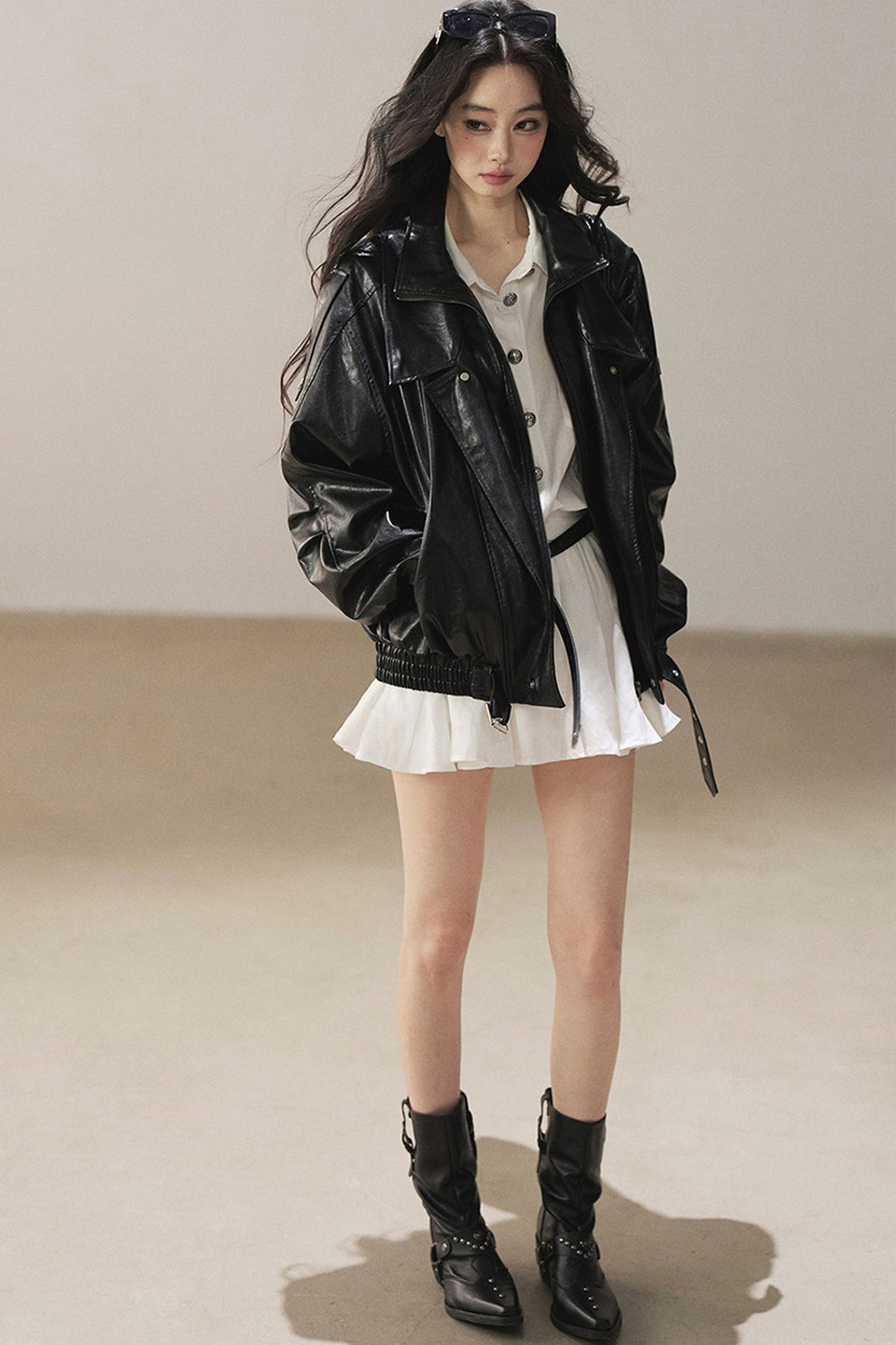 Oil Wax PU Leather Jacket