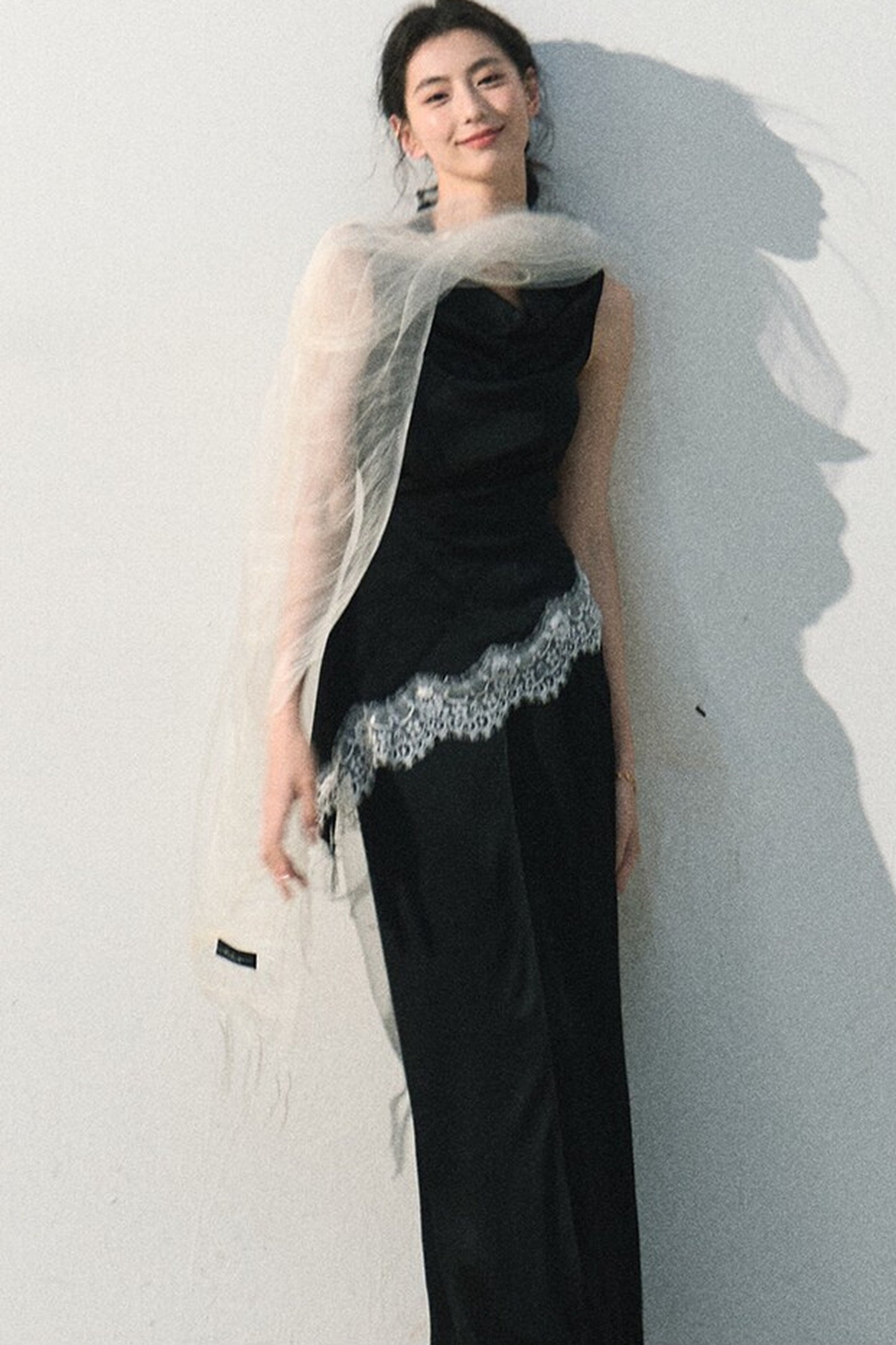 Acetate Lace Off-Shoulder Set-Up