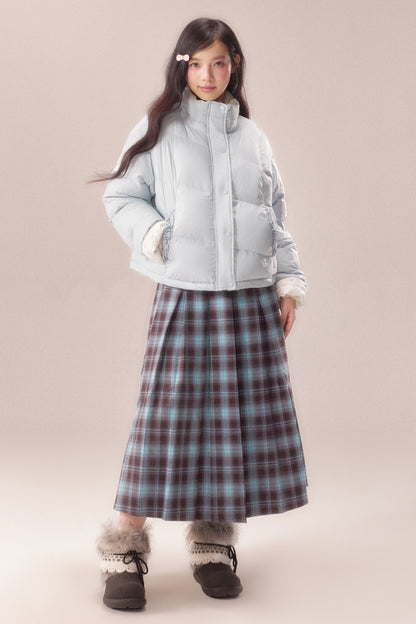 Reversible Floral Down Drawstring Jacket