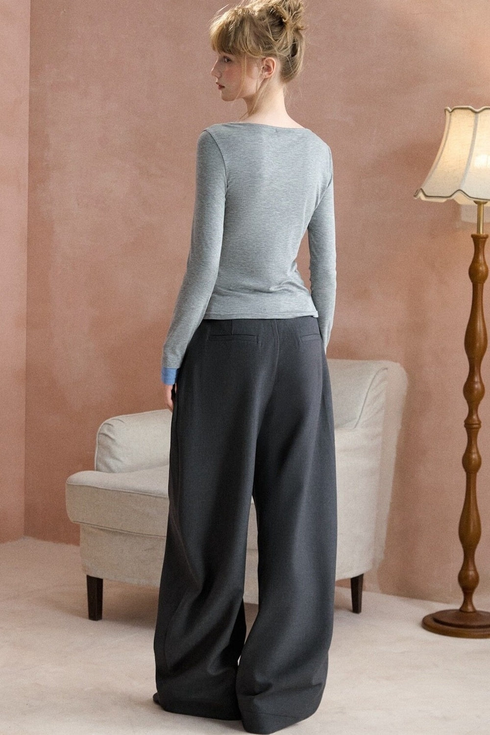 Layered-Look Long-Sleeved T-Shirt