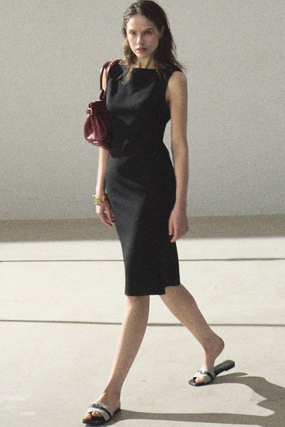 Acetate Black Tank Dress