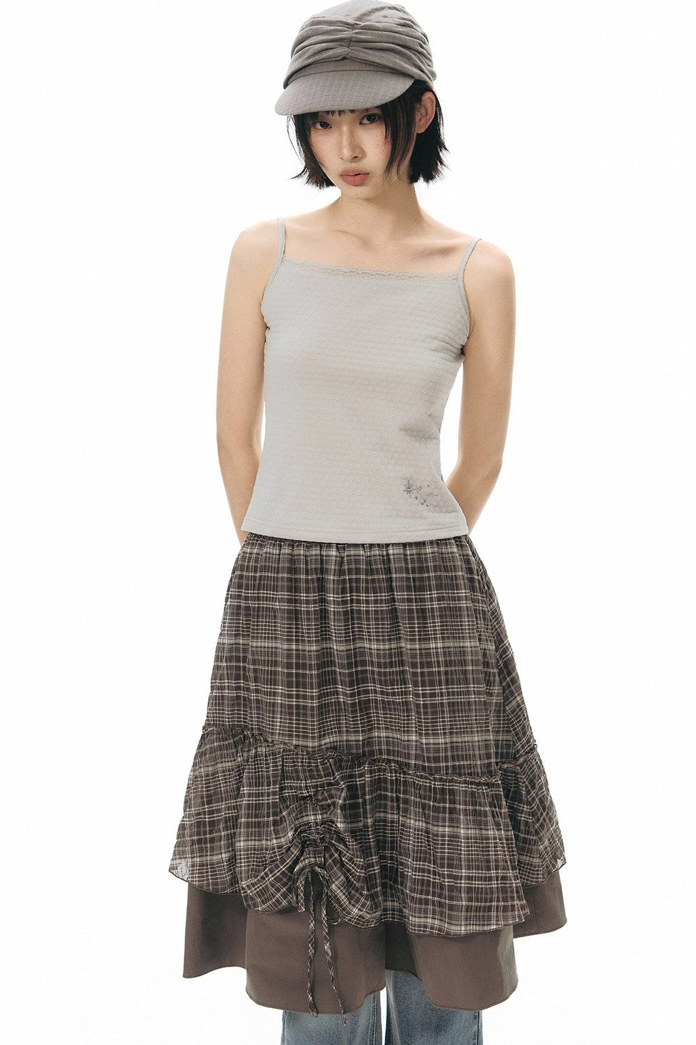 Lace-Trimmed Embroidered Camisole
