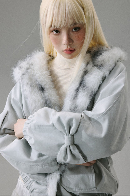 Thick Plush Hooded Jacket