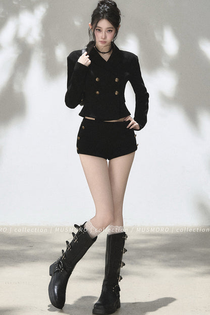 Corduroy Jacket and Skirt Set