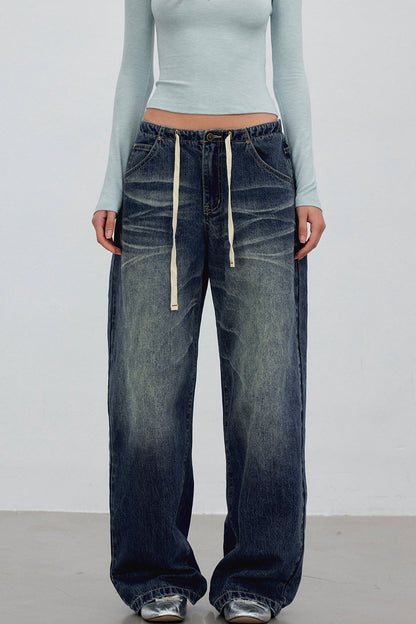 Pantaloni in denim sfumato retrò