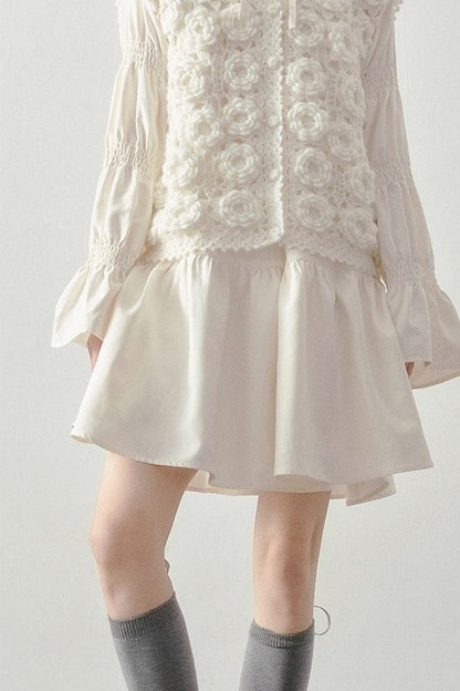 Beige Long Sleeve Shirt Dress