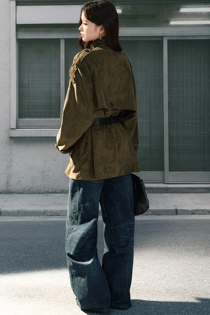 Suede Belted Jacket