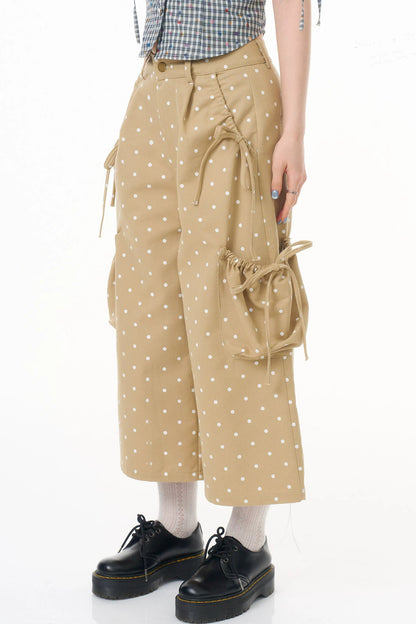 Milk Coffee Polka Dot Pants