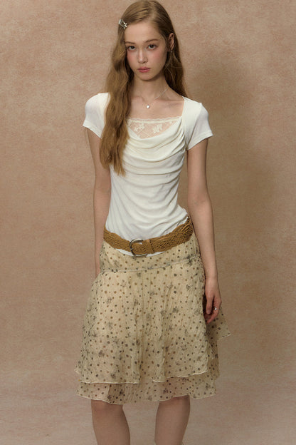 Hyacinth Flutter Collar Top