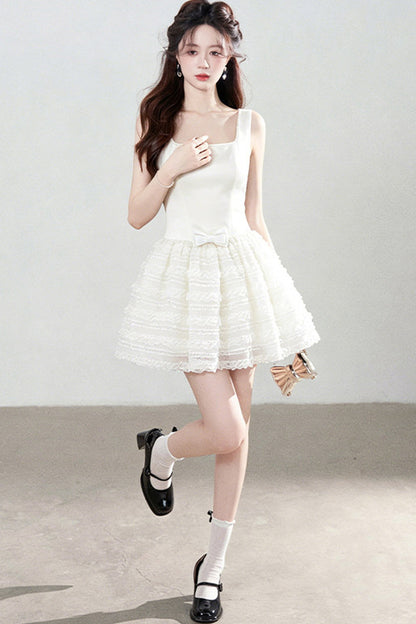 Suspender Lace Puffy Dress
