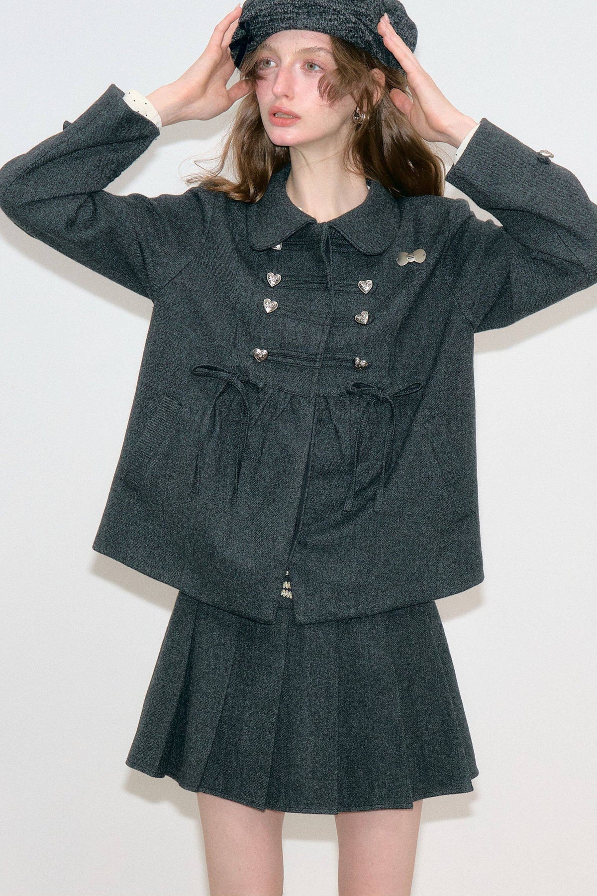 Doll Collar Bow Wool Coat