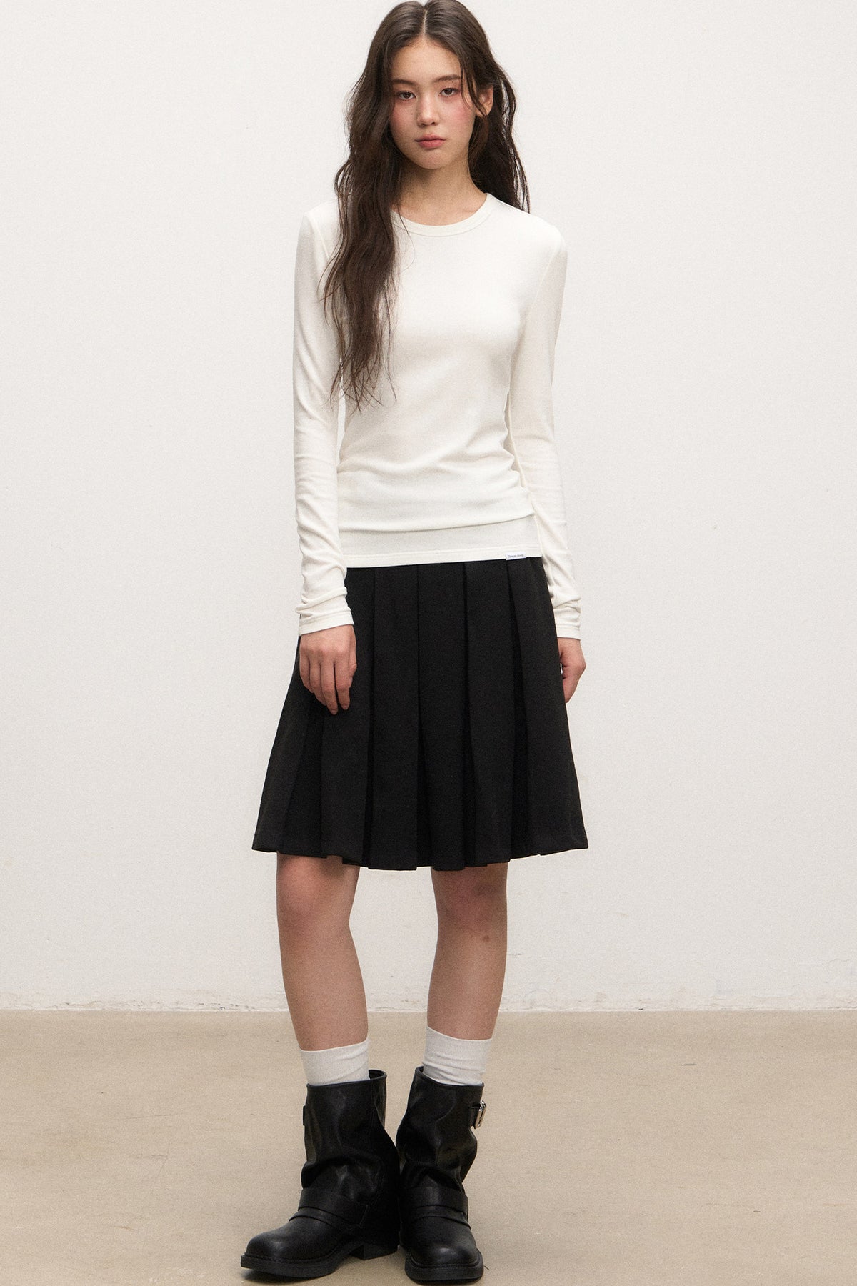 White Wool Knit Top Set-Up