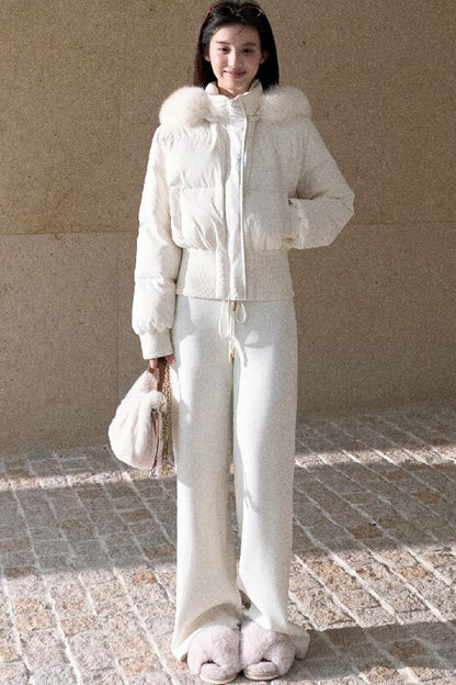 Silver Sprinkle Drawstring Waist Flared Pants