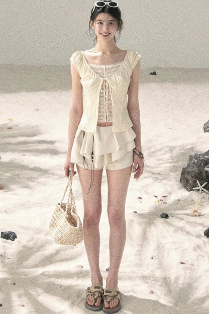 Soft Gauze Lace Blouse