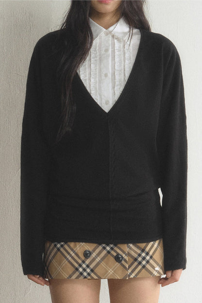V-Neck Pullover Cardigan