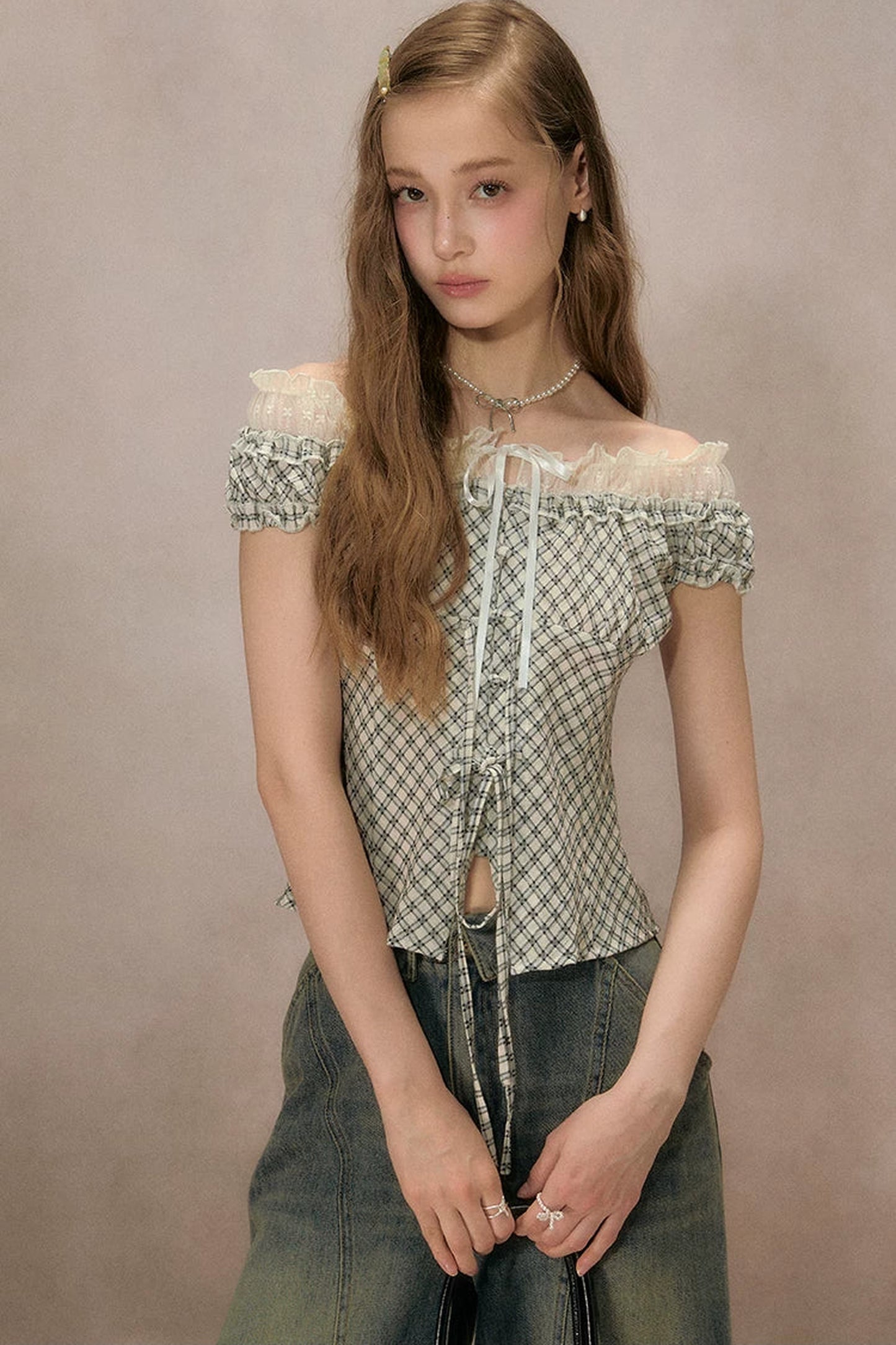 Chemise d’été à carreaux cigale