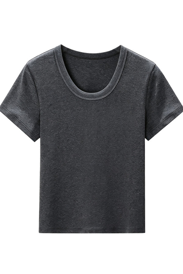 Snowflake Cotton Linen Short-Sleeve Top