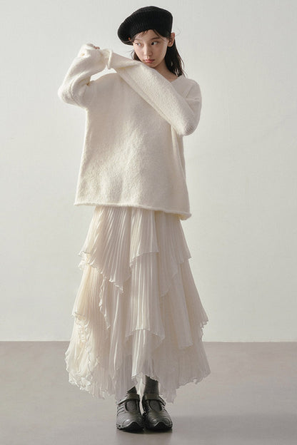 Cream Loose Knit Sweater