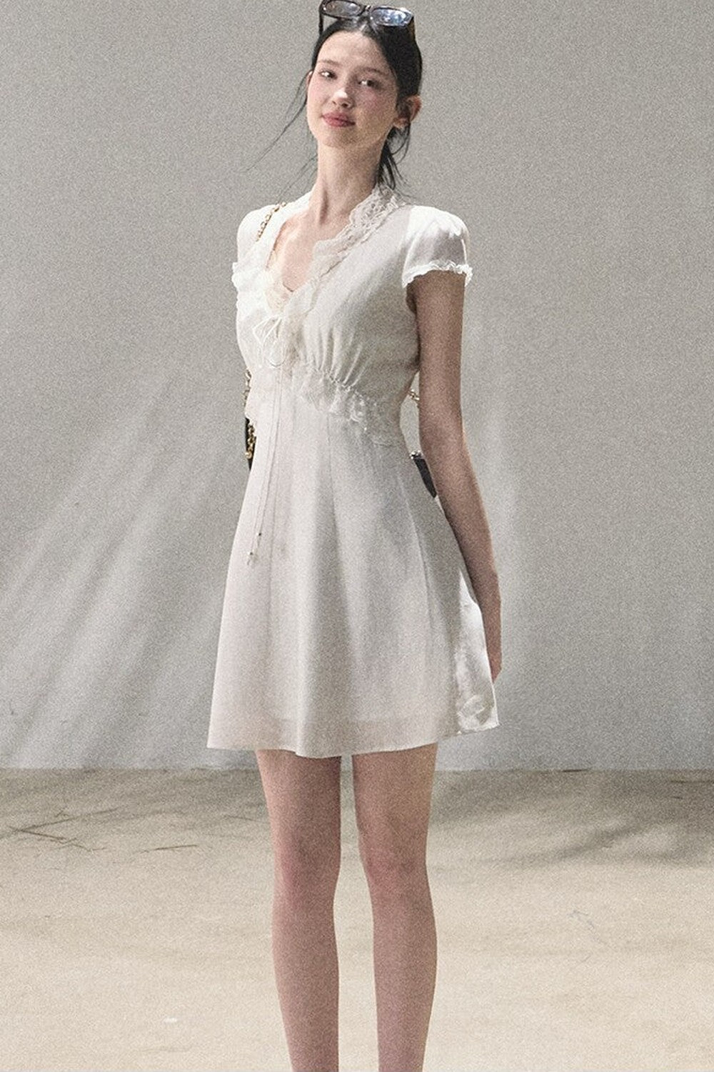 Lyocell Linen Lace Dress Set