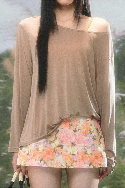 Lace One-Shoulder Camisole Set-Up