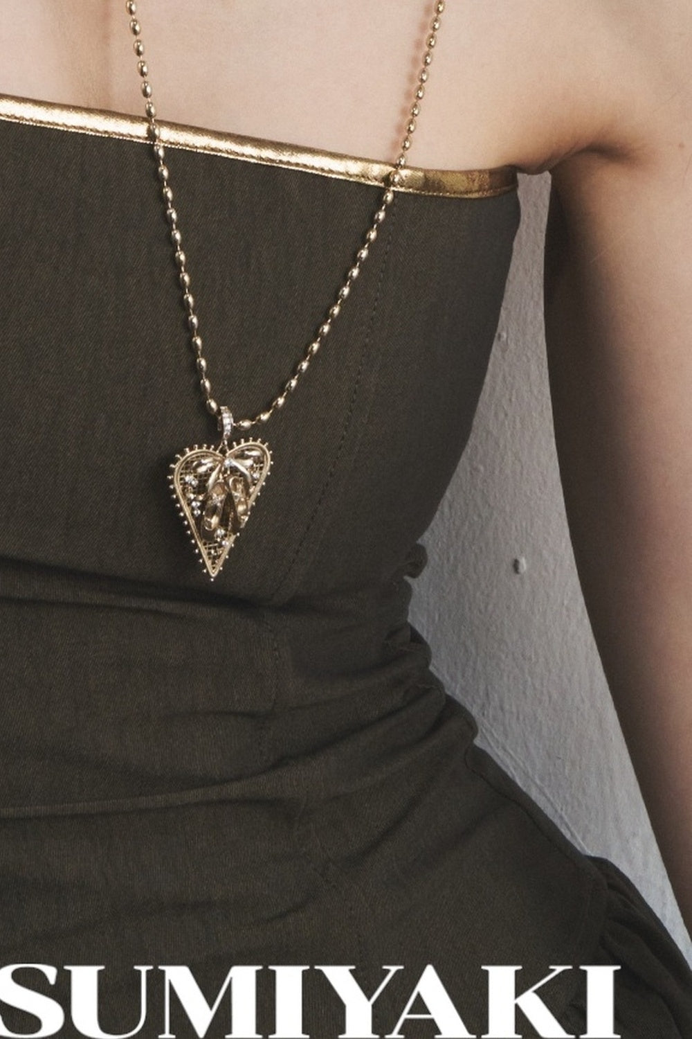 Lace Bowknot Heart Necklace