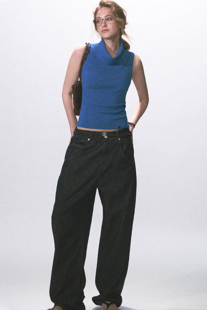 Vintage Knitted Scoop Neck Top