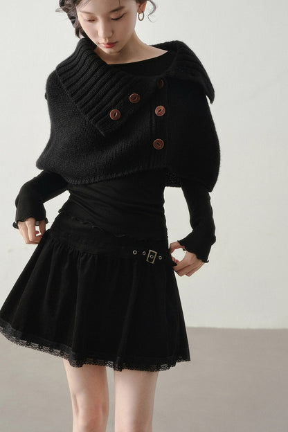 Lace Spliced Skirt