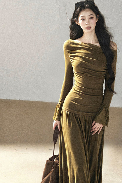 Autumn Top and Long Skirt Set-Up