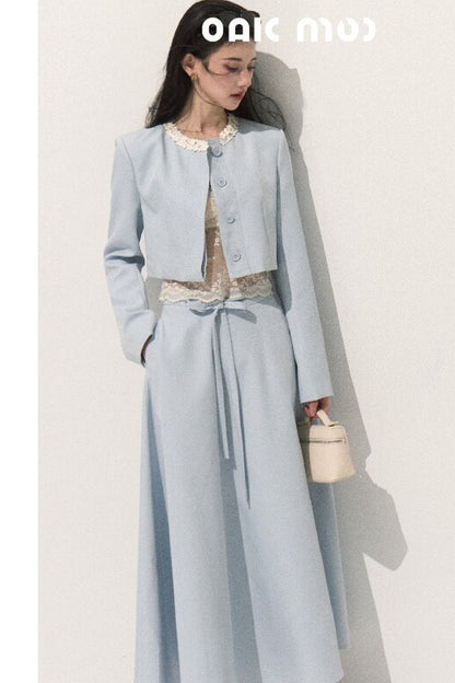 Ensemble veste courte et jupe trapèze