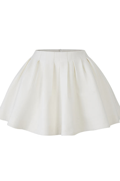 High-Waisted A-Line Puffy Skirt
