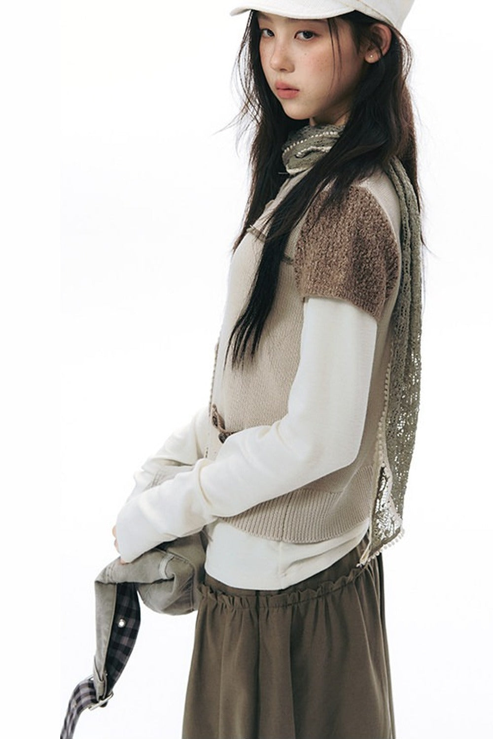 Hollow-out Short Sleeve Knit Cardigan