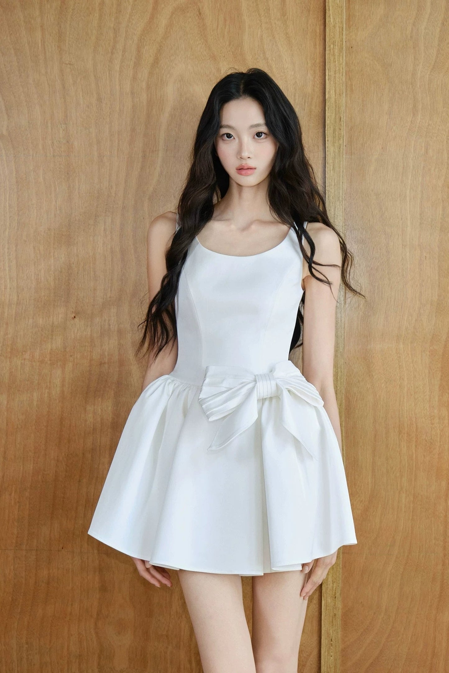 Elegant Bow A-Line Dress