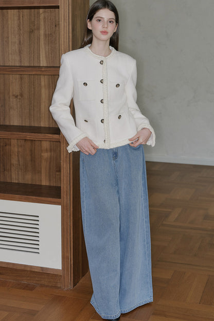 Pantaloni in denim a vita bassa