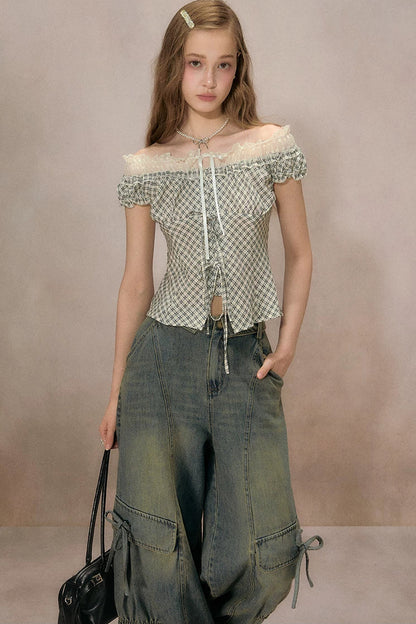 Chemise d’été à carreaux cigale