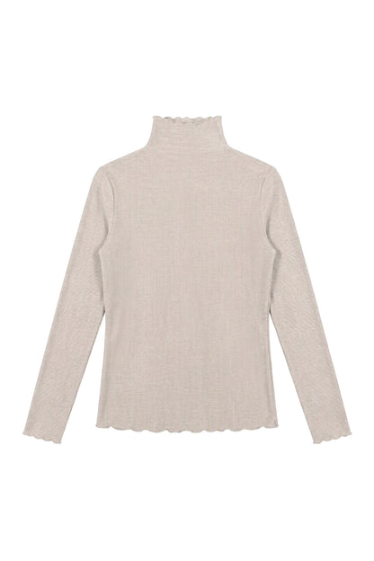Woolen Short Sleeve Top and Corduroy Midi Skirt Set-Up