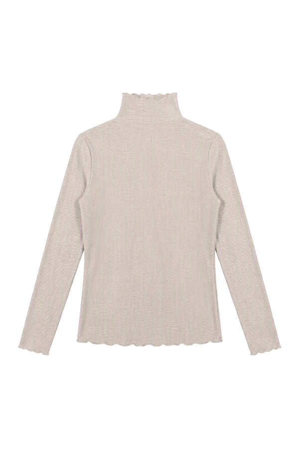 Woolen Short Sleeve Top and Corduroy Midi Skirt Set-Up