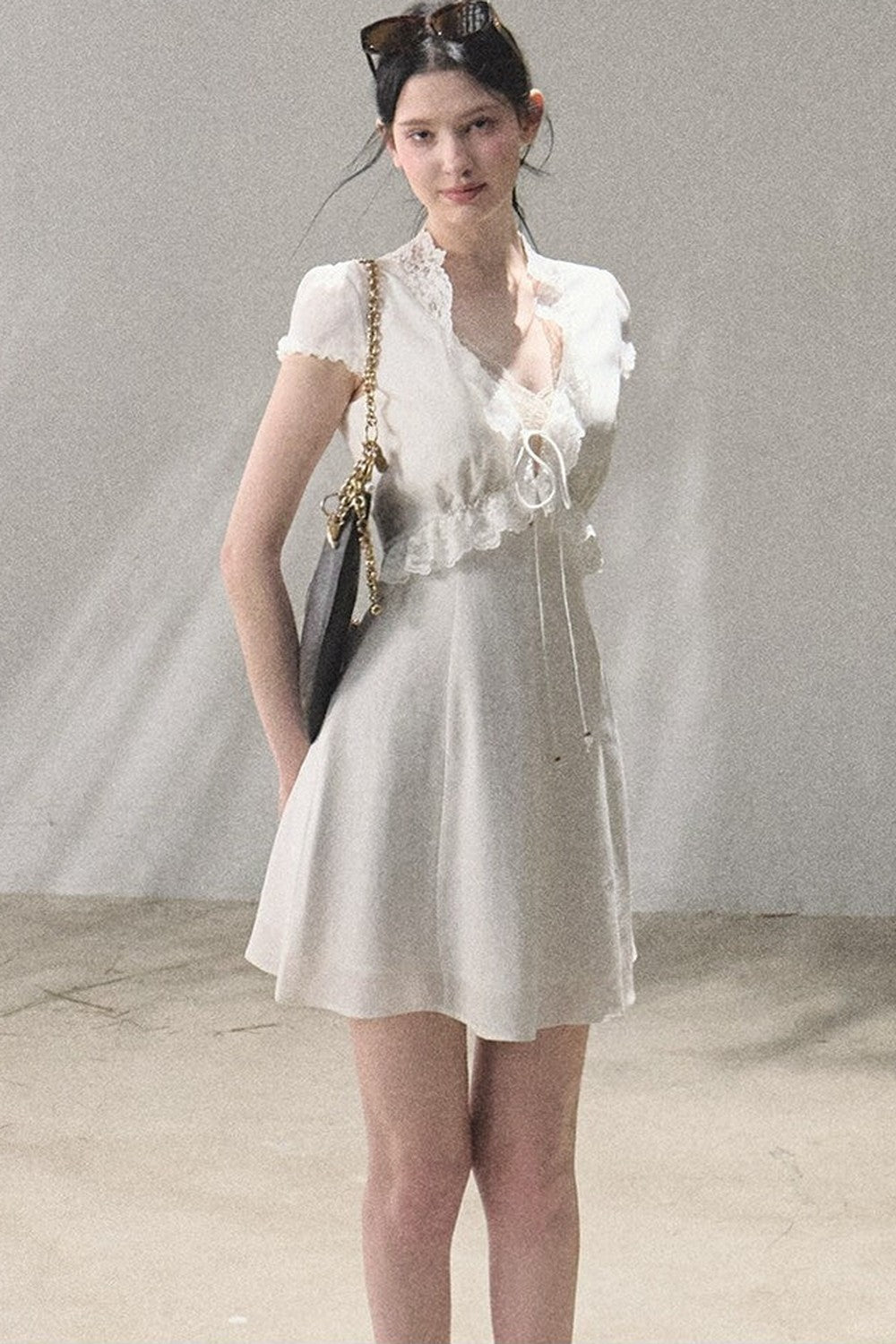 Lyocell Linen Lace Dress Set