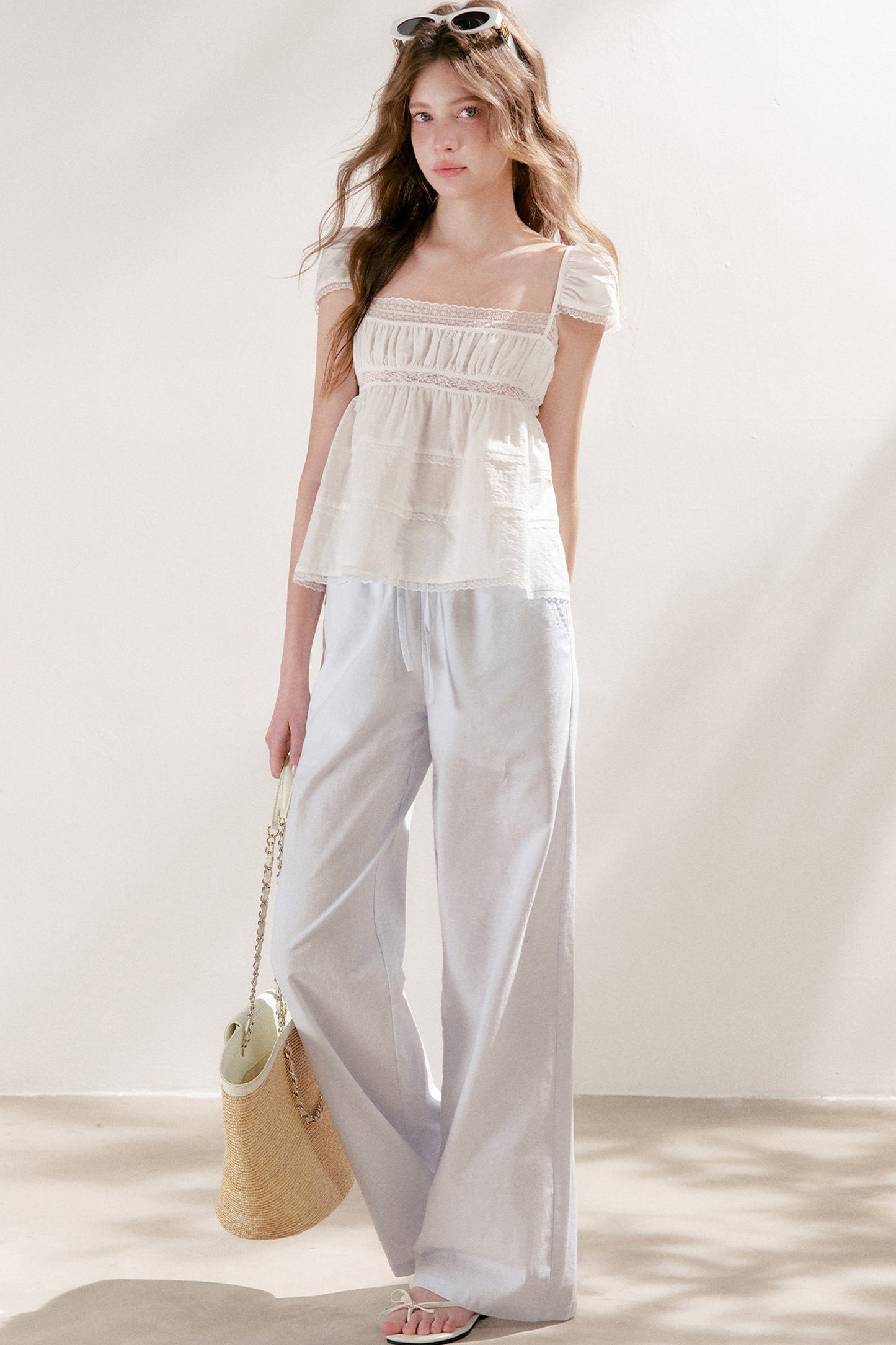 Smooth Acetate Lace Blouse