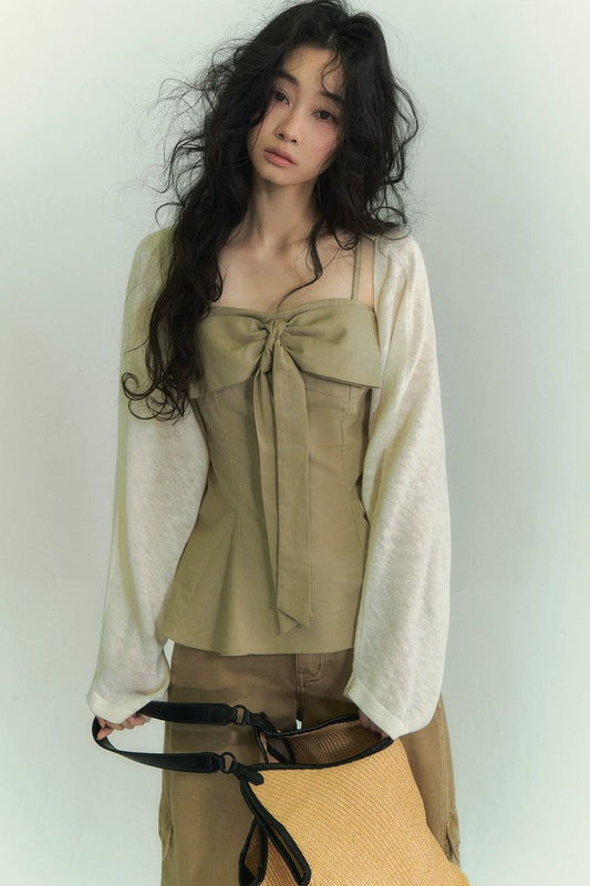 Batwing Bamboo Cardigan Set-Up