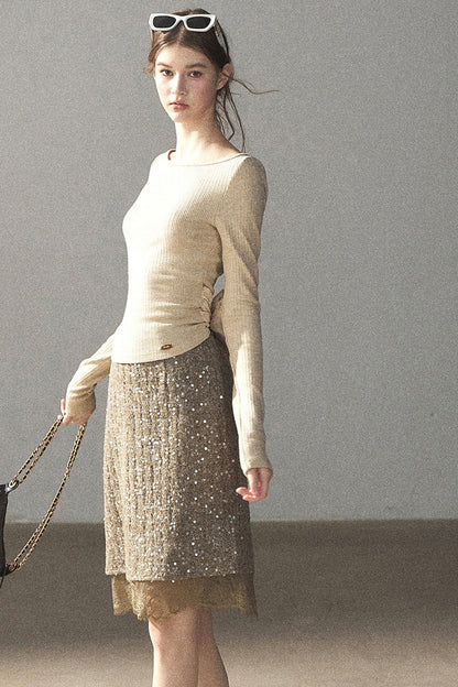 Whisper Bow Tie Knit Top