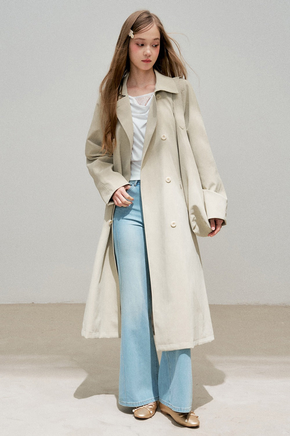 Warm Gray Classic Silhouette Jacket