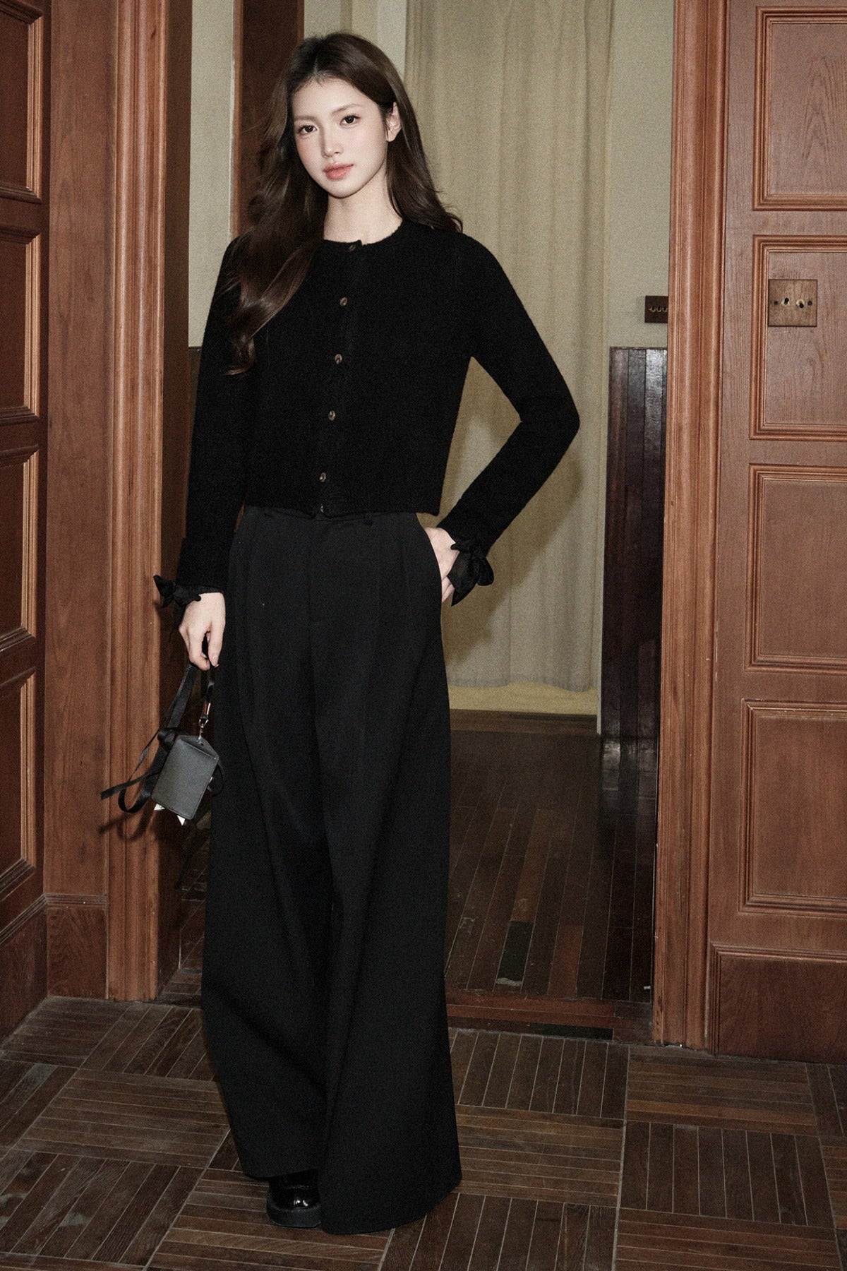Low-Waisted Wide-Leg Trousers