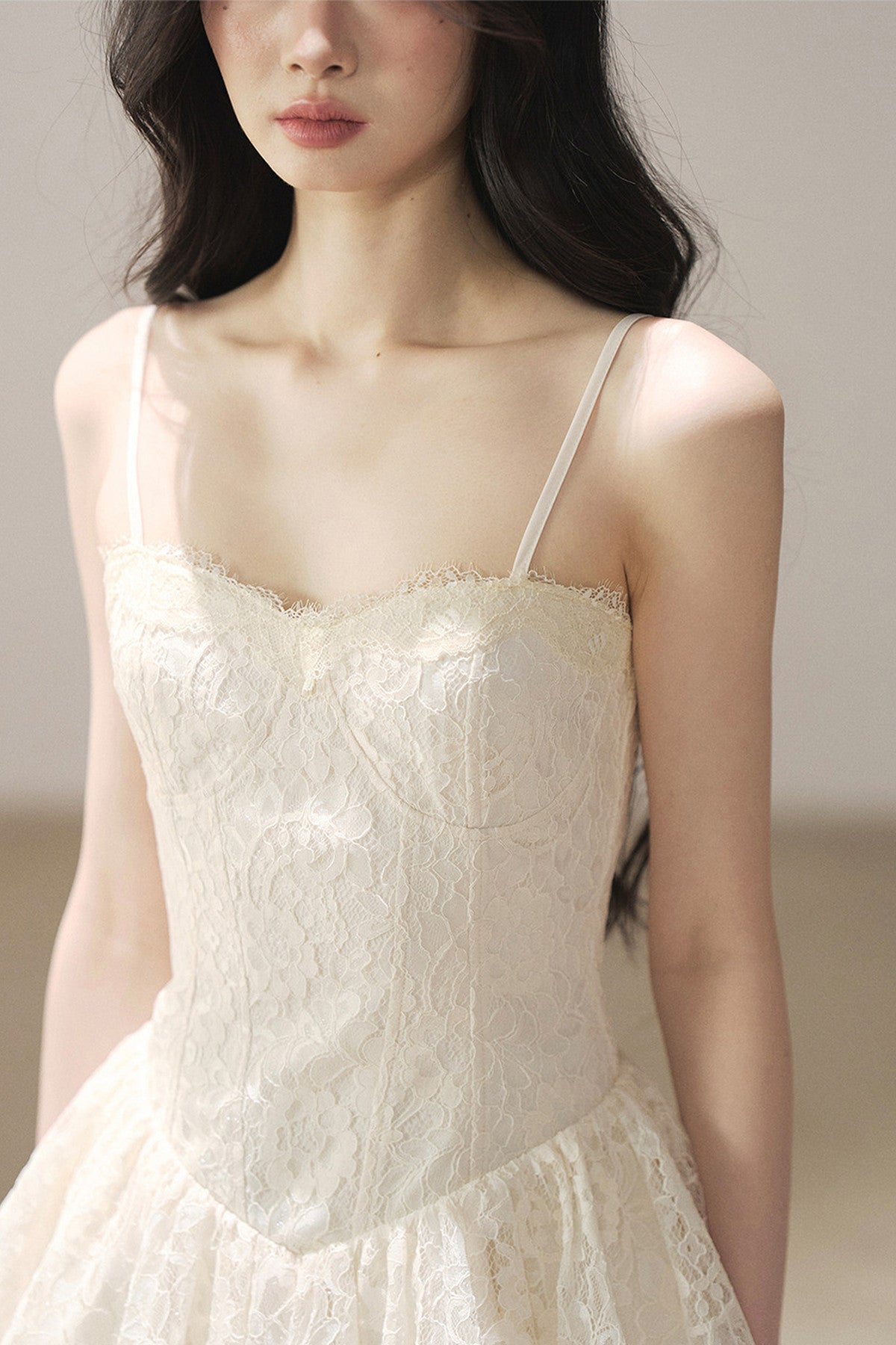Lace Camisole Dress and Jacket Set-Up