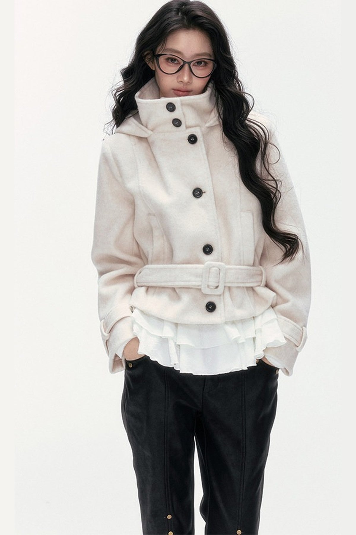 Quilted Woolen Hooded Jacket