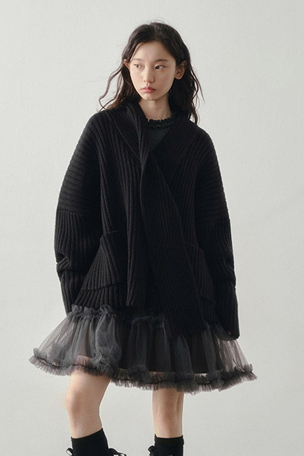 Loose Striped Knit Cardigan