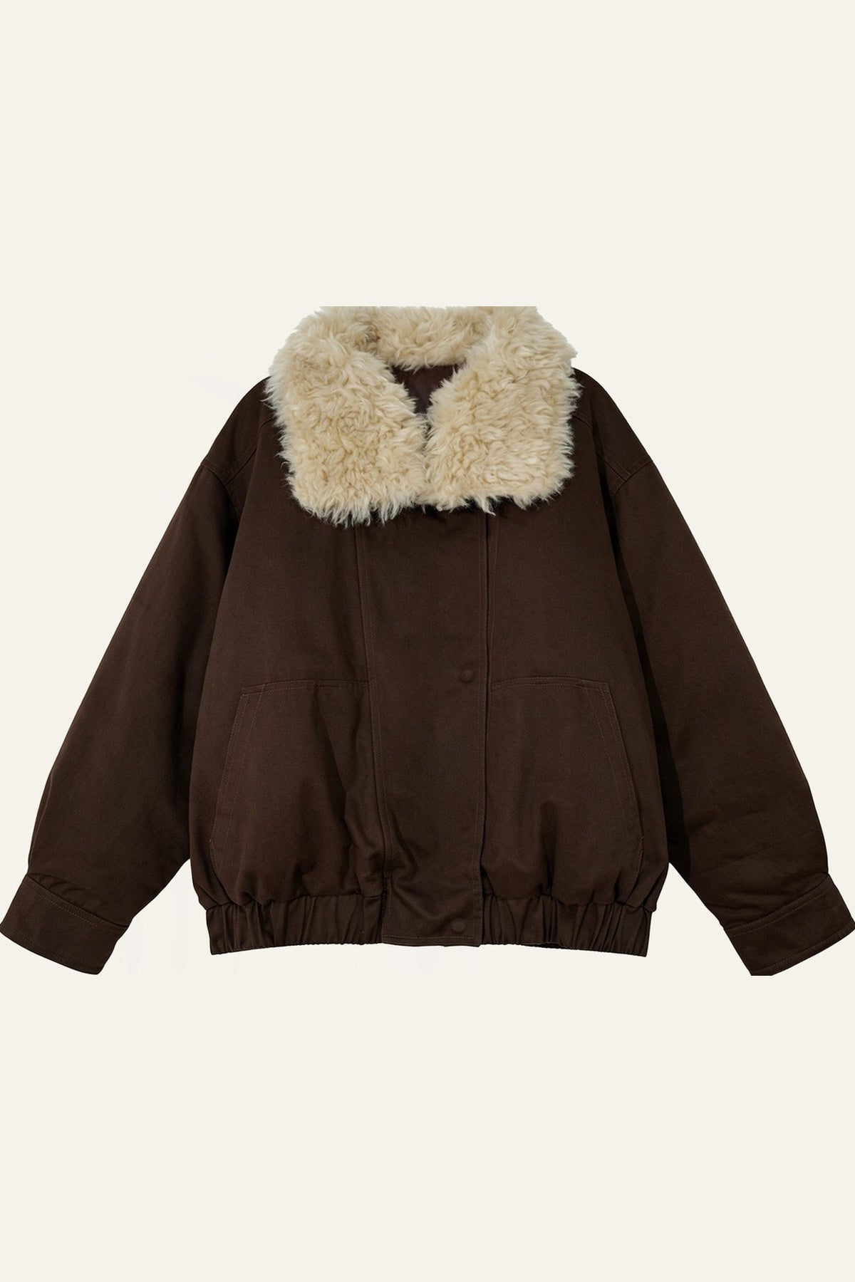 Imitation Lamb Fur Collar Short Jacket