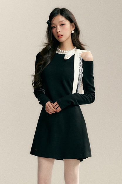 Black Lace Off-Shoulder Dress
