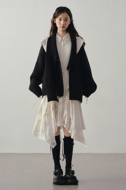 Embroidery Shawl Dress
