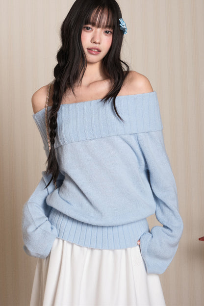 Off-Shoulder Knit Top