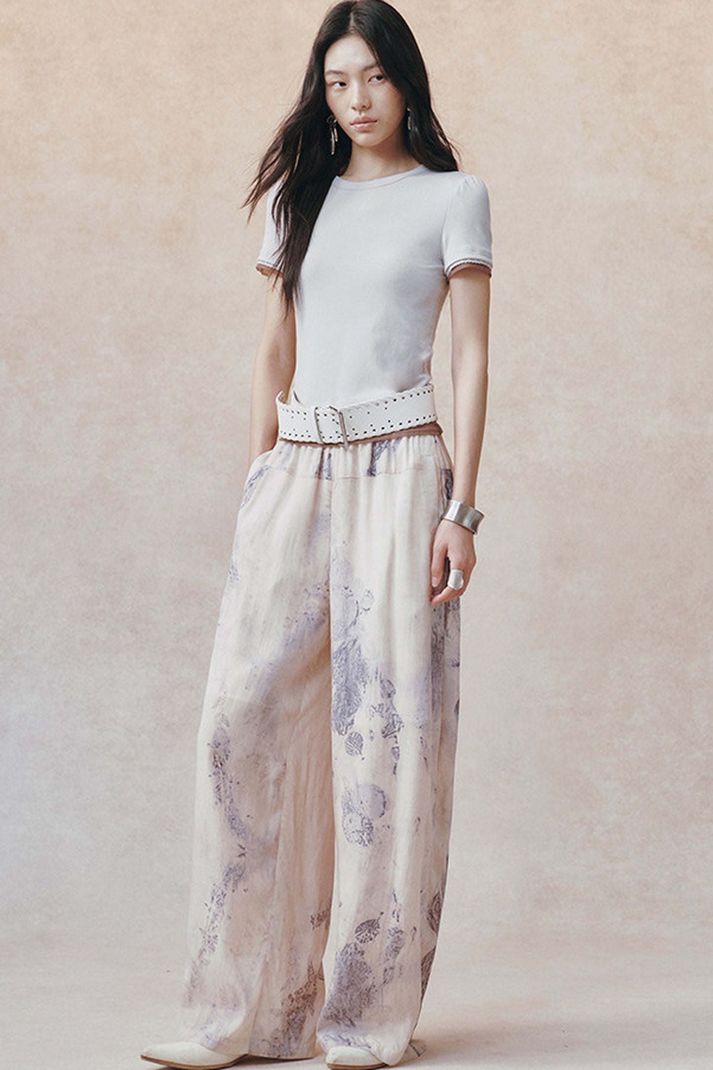 Double-Layer Patchwork Lace Trim T-Shirt
